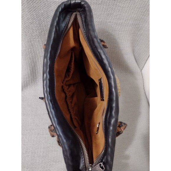 PATRICIA NASH MAYA Woven Straw Bucket Bag Purse Leather Trim Tassel Zip Italy - Picture 8 of 16